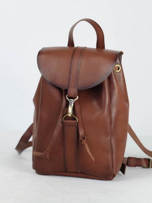 Кожаный коричневый рюкзак “Киев” | 6797058