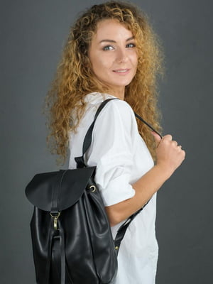Кожаный черный рюкзак “Киев” | 6797059