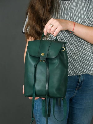 Кожаный зеленый рюкзак “Прага” | 6797096