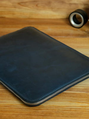 Чехол синий для MacBook на молнии с войлоком | 6797267