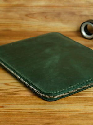 Чехол зеленый для MacBook на молнии с войлоком | 6797269
