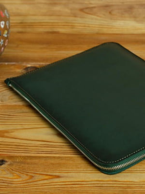 Шкіряний зелений чохол для MacBook | 6797285