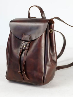 Рюкзак з натуральної шкіри "Токіо" коричневий | 6797395