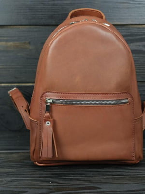 Рюкзак з натуральної шкіри "Лімбо" коричневий | 6797411