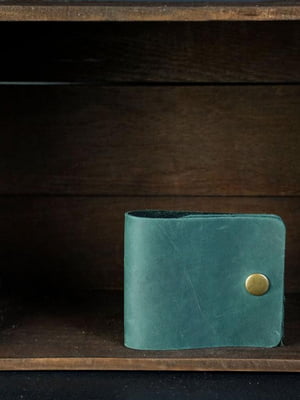 Зелений шкіряний гаманець- портмоне  | 6797436