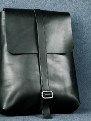 Рюкзак з натуральної шкіри "Трансформер" чорний | 6797451