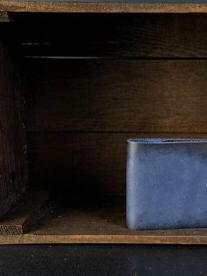 Синій шкіряний гаманець-портмоне | 6797458