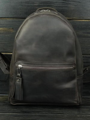Рюкзак з натуральної шкіри "Лімбо" шоколадного кольору | 6797517