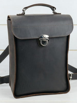Рюкзак з натуральної шкіри "Палермо" шоколадного кольору | 6797542