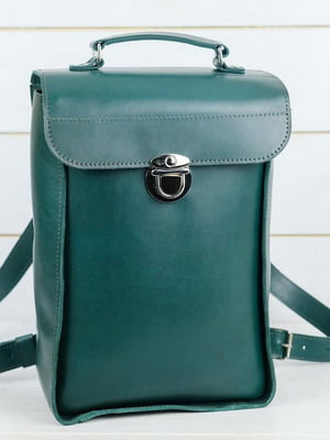 Рюкзак з натуральної шкіри "Палермо" зелений | 6797544