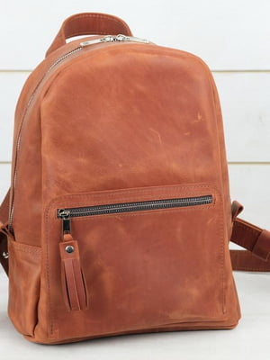 Рюкзак з натуральної шкіри "Лімбо" кон’ячного кольору | 6797566