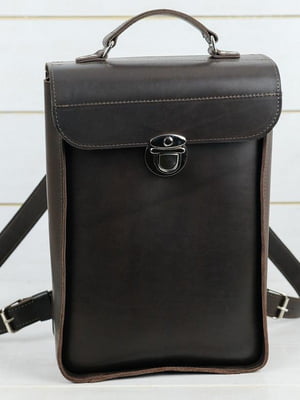 Рюкзак з натуральної шкіри "Палермо" кавового кольору | 6797641