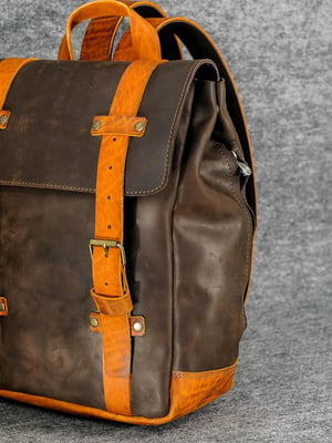 Шкіряний рюкзак "Hankle H1" бурштинового кольору | 6797711