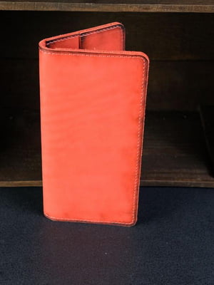 Кожаный красный кошелек-клатч на 4 карты | 6797745