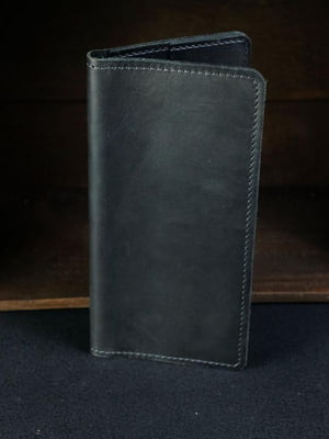 Кожаный черный кошелек-клатч на 4 карты | 6797747