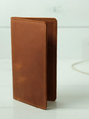 Шкіряний гаманець-клатч коричневого кольору | 6797829