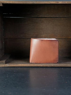 Шкіряний гаманець- портмоне коричневий | 6797858