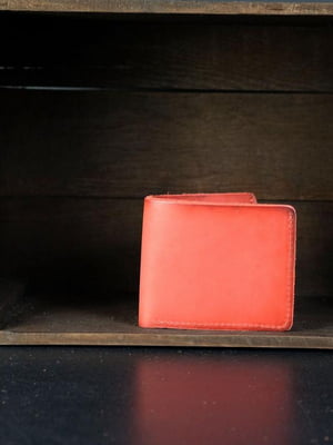 Червоний шкіряний гаманець-портмоне | 6797934