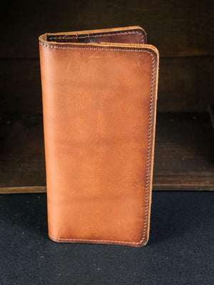 Шкіряний гаманець-клатч на 12 карт коричневий | 6798020