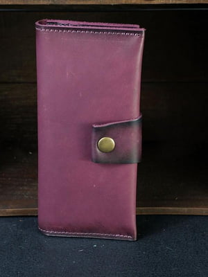 Шкіряний фіолетовий гаманець Berty (20 см) | 6798103
