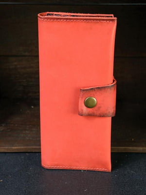 Кожаный кошелек Berty красный (20 см) | 6798106