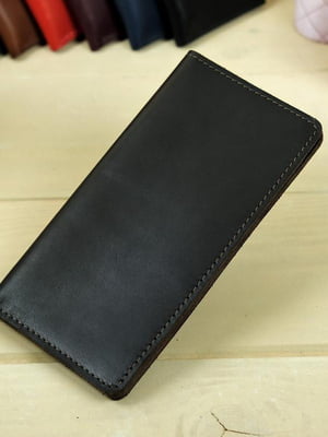 Шкіряний гаманець "Лонг Тревел" кавового кольору | 6798121