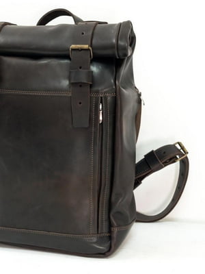 Шкіряний чоловічий рюкзак "Hankle H7" коричневий | 6798127