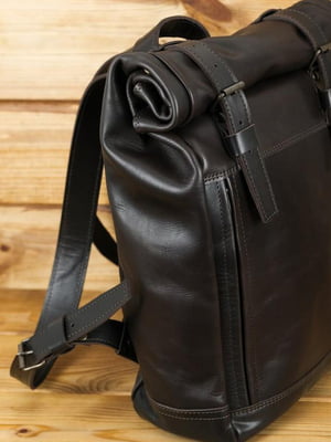 Шкіряний чоловічий рюкзак "Hankle H7" коричневий | 6798128