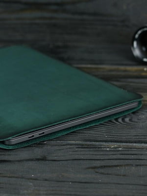 Кожаный зеленый чехол для MacBook | 6798347