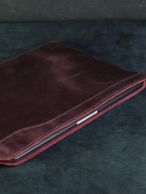 Кожаный бордовый чехол для MacBook | 6798353