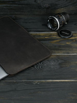 Шкіряний коричневий чохол для MacBook | 6798381