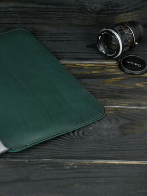 Шкіряний зелений чохол для MacBook | 6798382