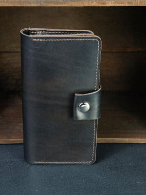 Шкіряний гаманець-клатч "Нова" кольору кави | 6798428