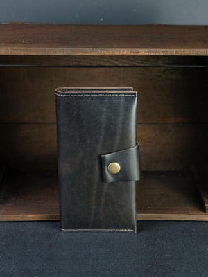 Шкіряний гаманець Berty кольору кави (18 см) | 6798430