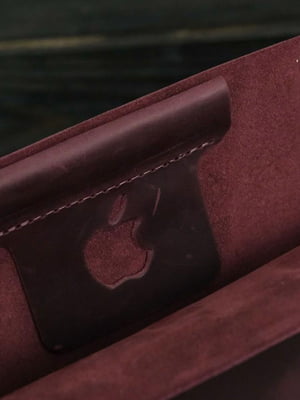 Кожаный бордовый чехол для iPad с держателем для Apple Pencil | 6798509