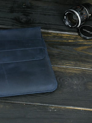 Кожаный синий чехол для MacBook | 6798592