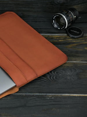 Кожаный коричневый чехол для MacBook | 6798595