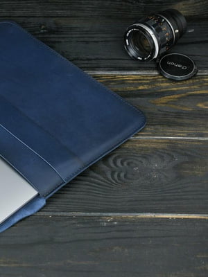 Кожаный синий чехол для MacBook | 6798598