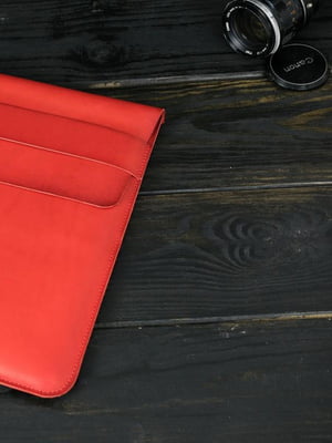 Кожаный красный чехол для MacBook | 6798644