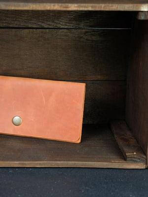 Шкіряний гаманець "Батерфляй" коричневого кольору | 6798753
