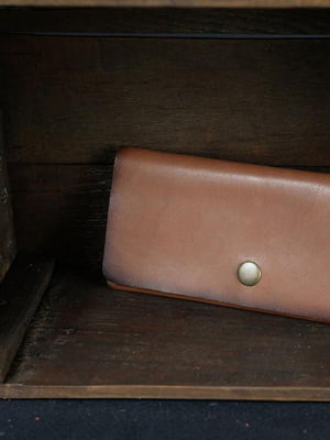Шкіряний коричневий гаманець "Батерфляй"  | 6798756