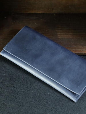 Шкіряний гаманець синього кольору | 6798766