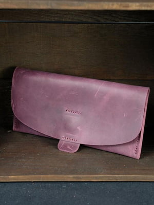 Шкіряний гаманець "Батерфляй" фіолетового кольору | 6798863
