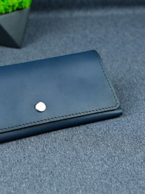 Синій шкіряний гаманець "Флай" | 6798911