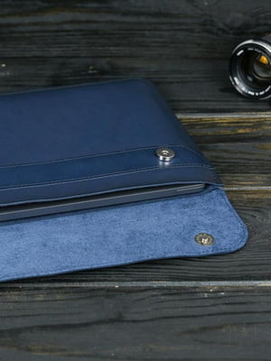 Кожаный синий чехол для MacBook | 6798952