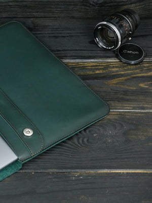 Кожаный зеленый чехол для MacBook | 6798967