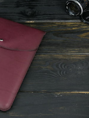 Кожаный бордовый чехол для MacBook | 6798975