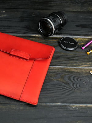 Кожаный красный чехол для MacBook | 6799033