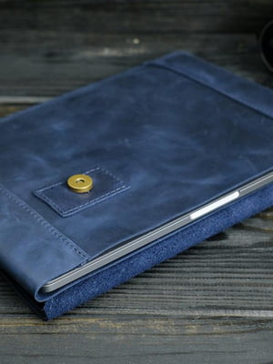 Кожаный синий чехол для MacBook | 6799046