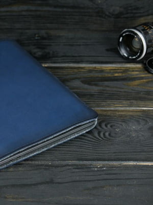 Кожаный синий чехол для MacBook | 6799075